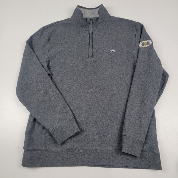 Vineyard Vines Performance Quarter Zip Men's Large Greenfield Golf Pullover Gray - Picture 1 of 11